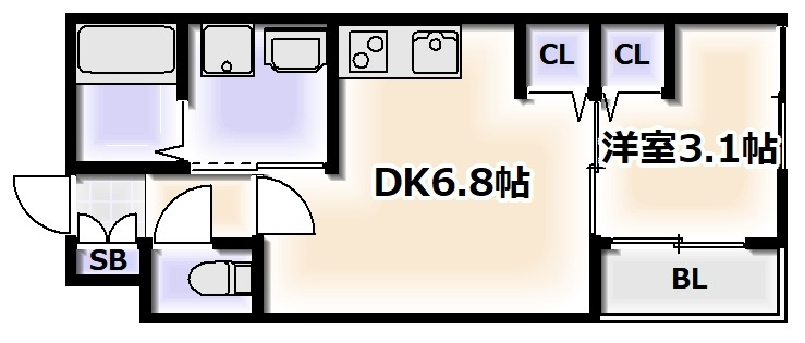 ハーモニーテラス遠里小野Ⅲの間取り