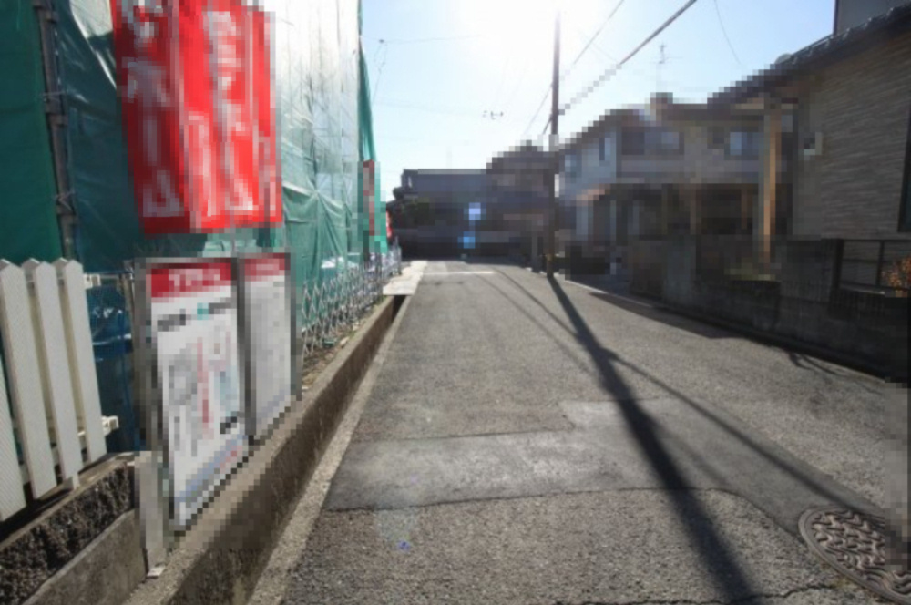一宮東町　新築戸建　2号棟　【全2区画】の前面道路含む現地写真|接面道路　6.0ｍ