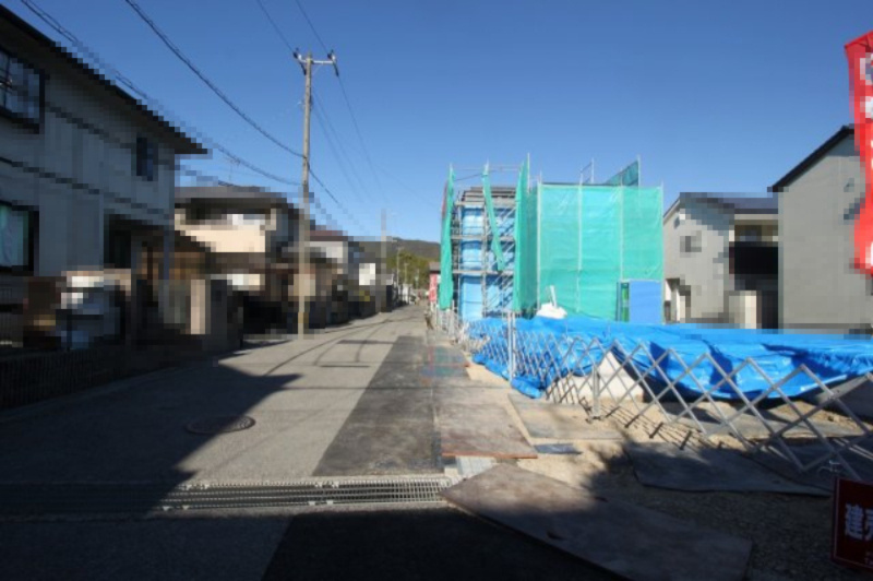 一宮東町　新築戸建　2号棟　【全2区画】の前面道路含む現地写真|接面道路　6.0ｍ