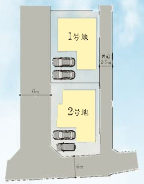 一宮東町　新築戸建　2号棟　【全2区画】の区画図|２号棟　土地面積　132.22㎡　（約39.99坪）