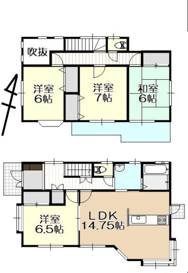 【間取り】 | 東松山市松葉町3丁目　中古戸建
