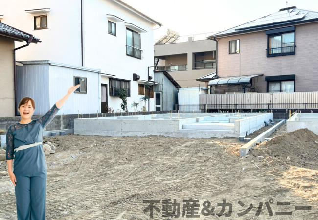 クレイドルガーデン松山市立花第1-3号棟　新築建売住宅　松山市立花二丁目の新築戸建の外観|建築開始前の状況です！