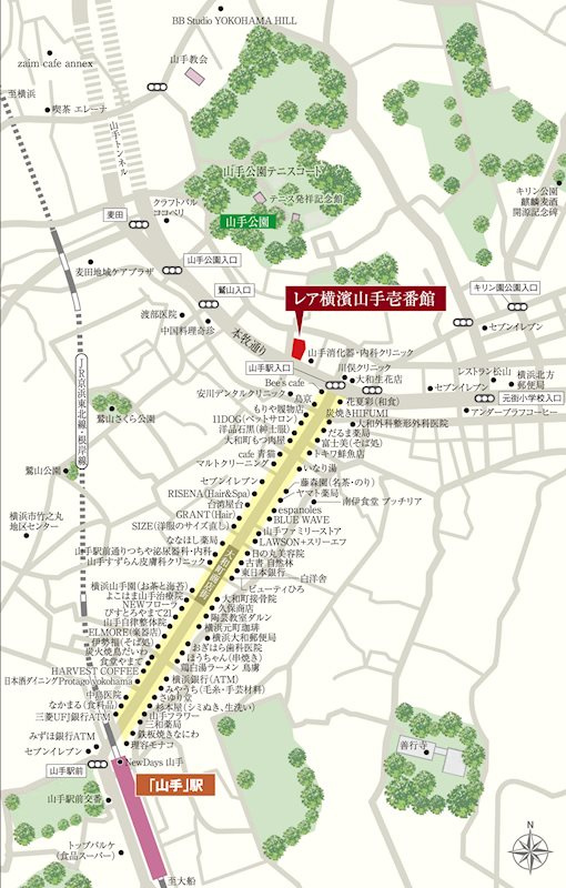 Le'a横濱山手壱番館の地図