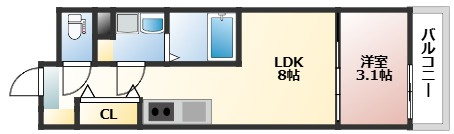 S-MOVE庚午北の間取り