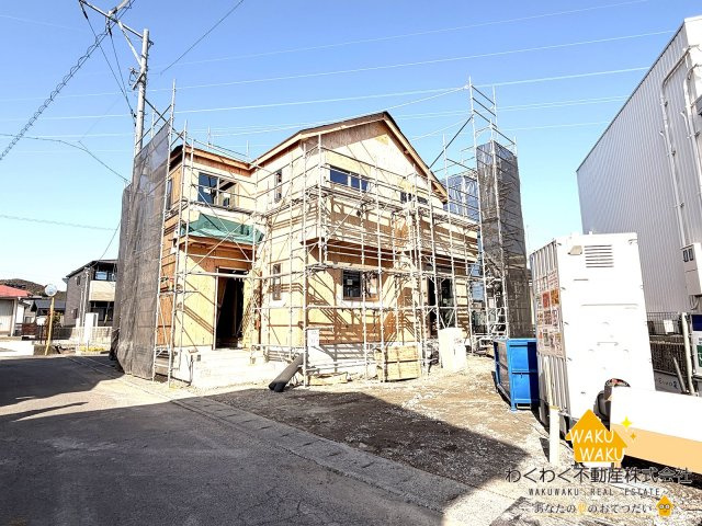 島田市中溝町　新築住宅の外観|B号棟　北東角地、駐車3台可能です♪