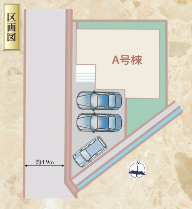 島田市中溝町　新築住宅の区画図