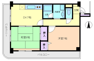 【間取り】 | ドムール長居 | 2DKのお部屋です！