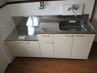 【キッチン】 | 光ハイツ | ガスコンロが設置できるキッチンです