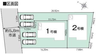 【区画図】 | リナージュ近江八幡桜宮町　第１期　１号棟