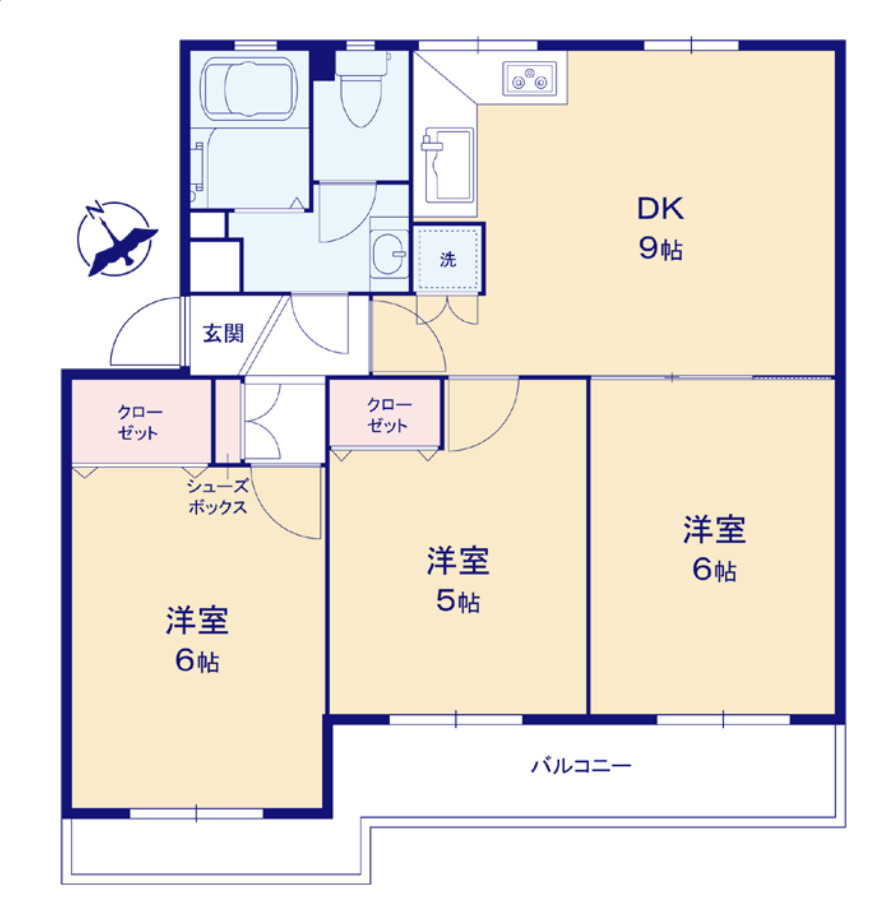 ☆青葉台マンションA棟の間取り