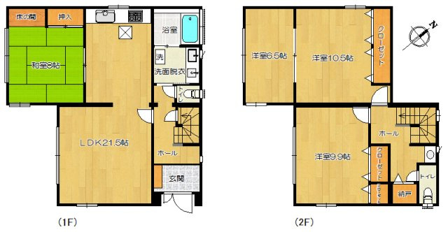 八千代台南２丁目　リーフォーム戸建の間取り|リノベーション　ゆったり４０坪　窓は一部に二重サッシ　