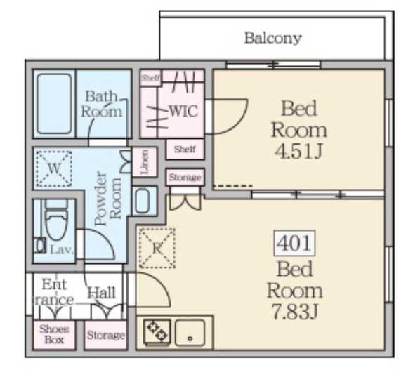 ReveResidence三軒茶屋　新築　礼金０　ペット相談の間取り