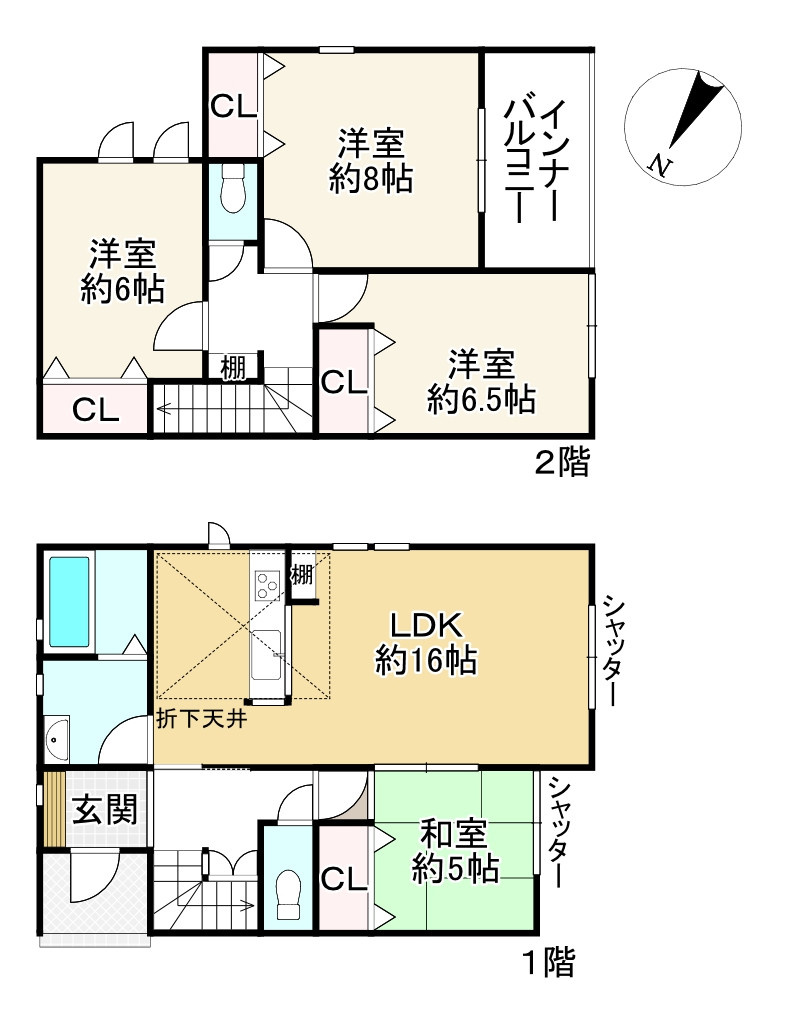 リナージュ近江八幡桜宮町　第１期　2号棟の間取り