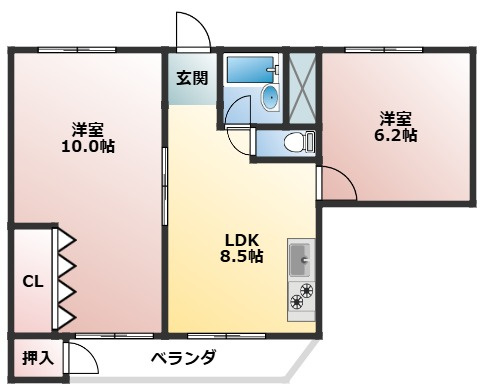 エターナルシティー公園　１号館の間取り
