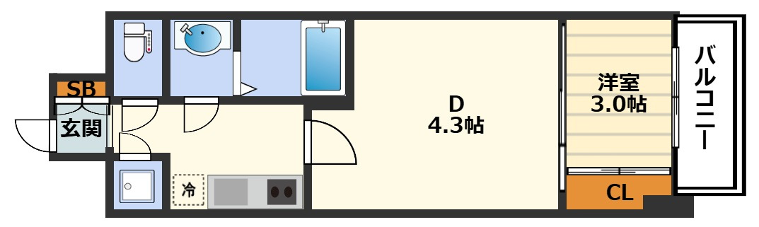 セレニテ東梅田アリエの間取り