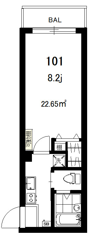 フォセット白楽の間取り
