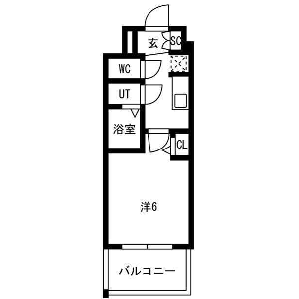 メイクスアート新栄Ⅲの間取り