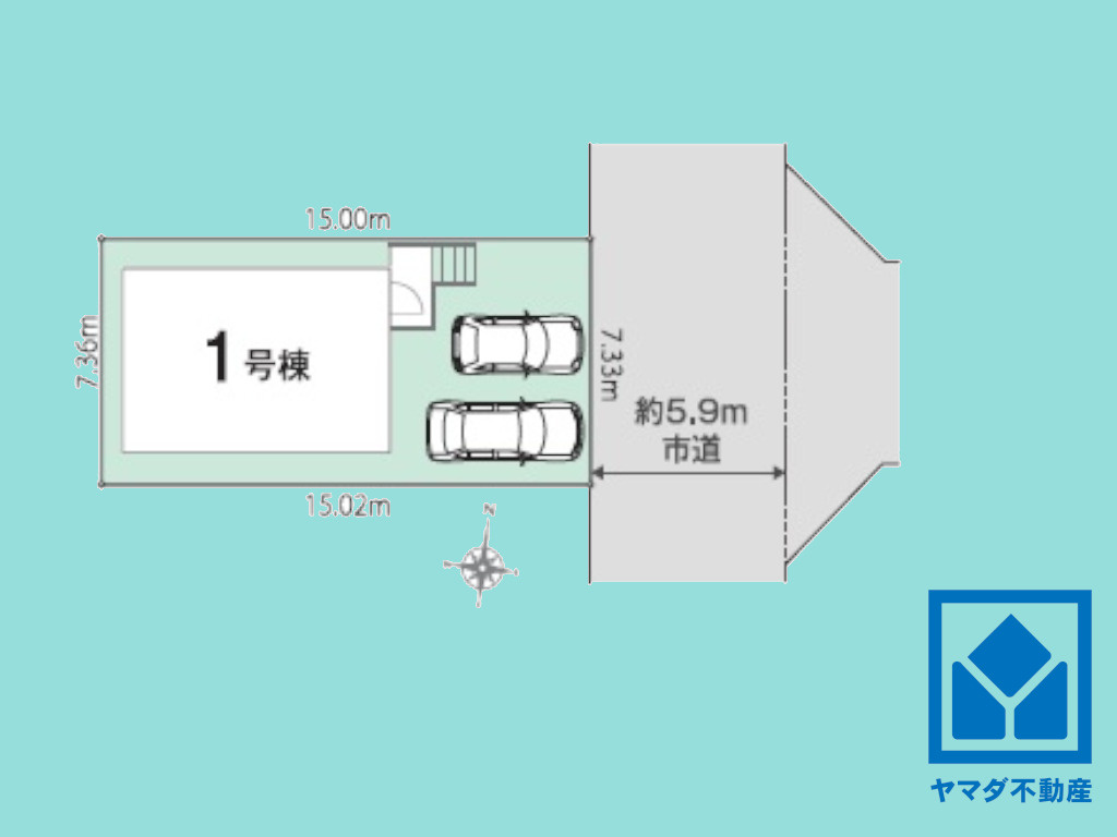 宇治市木幡須留　1期の区画図