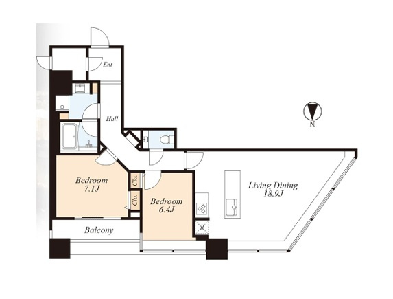 ブリリアタワー東京の間取り