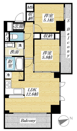 【間取り】 | センチュリー八王子ルミエール