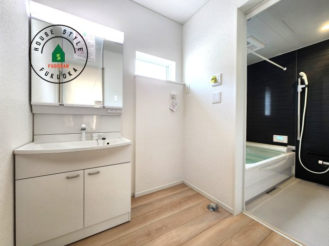 大野城市下大利3丁目第3-3棟（1号棟）の脱衣所|脱衣所、洗面所は小さなプライベートスペース。歯磨き、洗顔と毎日施す個人空間。