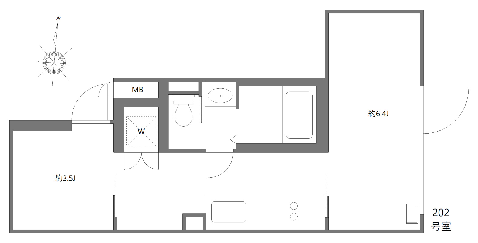 ミオテゾーロ哲学堂カーザの間取り