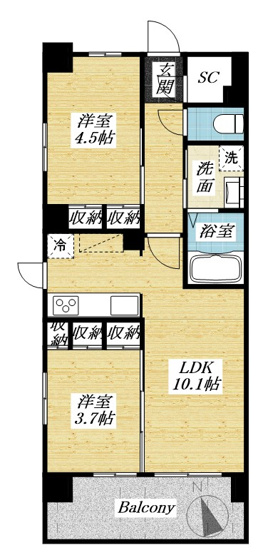 【間取り】 | センチュリー八王子ルミエール