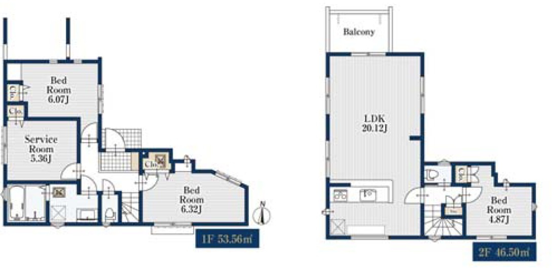 大田区新蒲田　建築条件なし売地の参考プラン