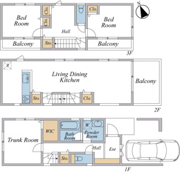 【間取り】 | ご自宅から現地まで、当社スタッフがお車にて、「お迎え・お送り」をしております。ぜひお気軽にお問い合わせくださいませ♪