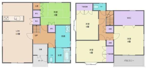 岩出市森　中古戸建の間取り