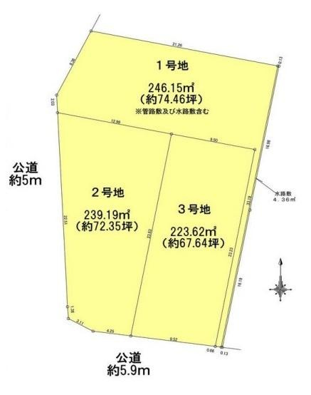 北葛城郡上牧町滝川台１丁目の売地の土地図|■こちらは３号地です！■