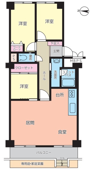 ライオンズマンション旭ヶ丘公園第二の間取り