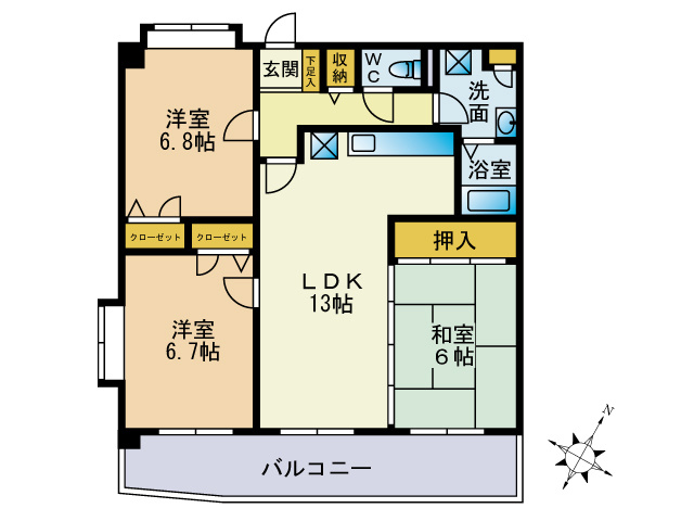 【間取り】 | レグルス空港南　★プライスホームなら仲介手数料が割引価格です★