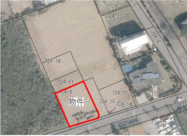 平良西仲宗根724-8の区画図