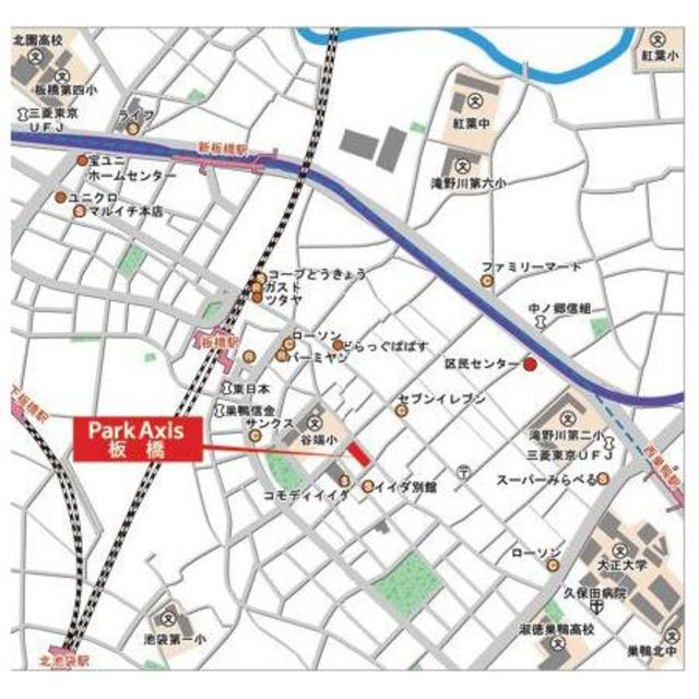 パークアクシス板橋の地図