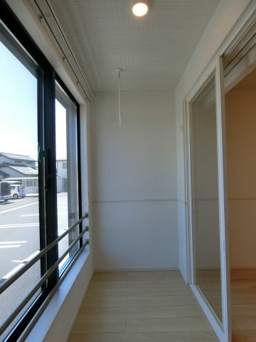 ヒカルサ境港渡町ウエストのバルコニー