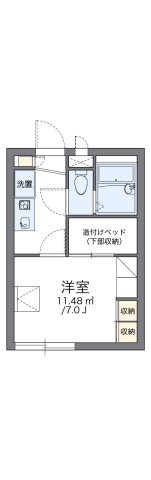 明石市桜町のアパートの間取り