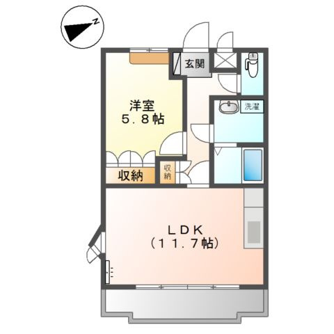 ル・ソレイユ細江Ⅰの間取り