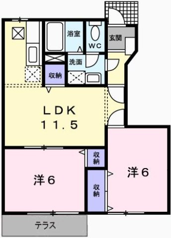 東フラワーの間取り