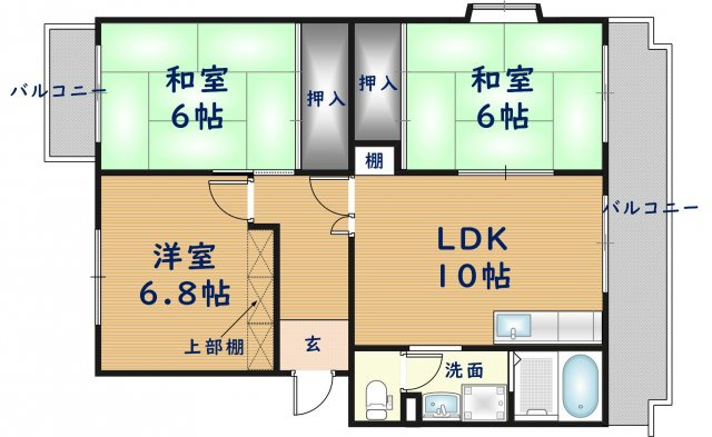 【間取り】 | シュロス若江