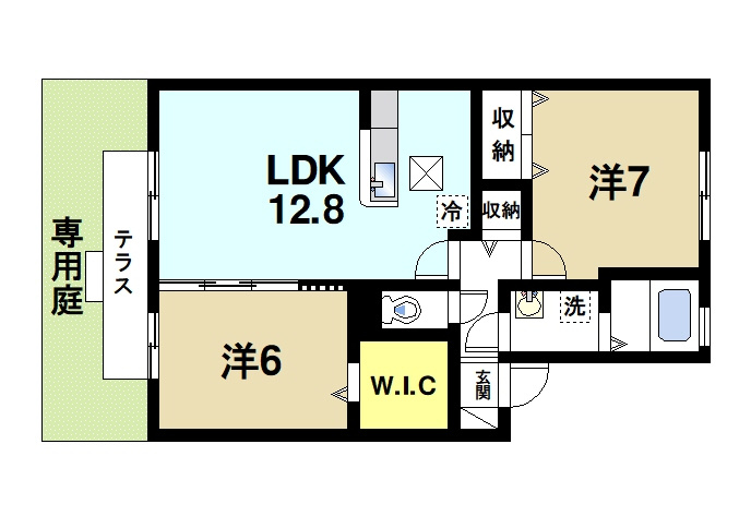 サンハイム　壱番館の間取り|家族やカップルさんにおススメの間取りです