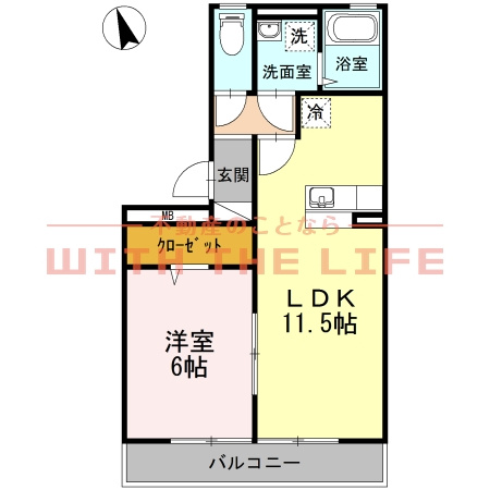 リーベ【10，000円キャッシュバック対象物件】の間取り