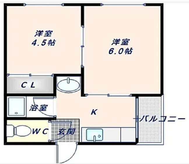 【リッチフィールド小阪】　大阪府東大阪市1棟売マンションの間取り
