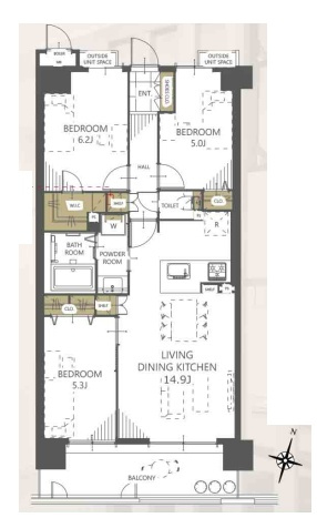 アルファステイツ朝霧丘の間取り