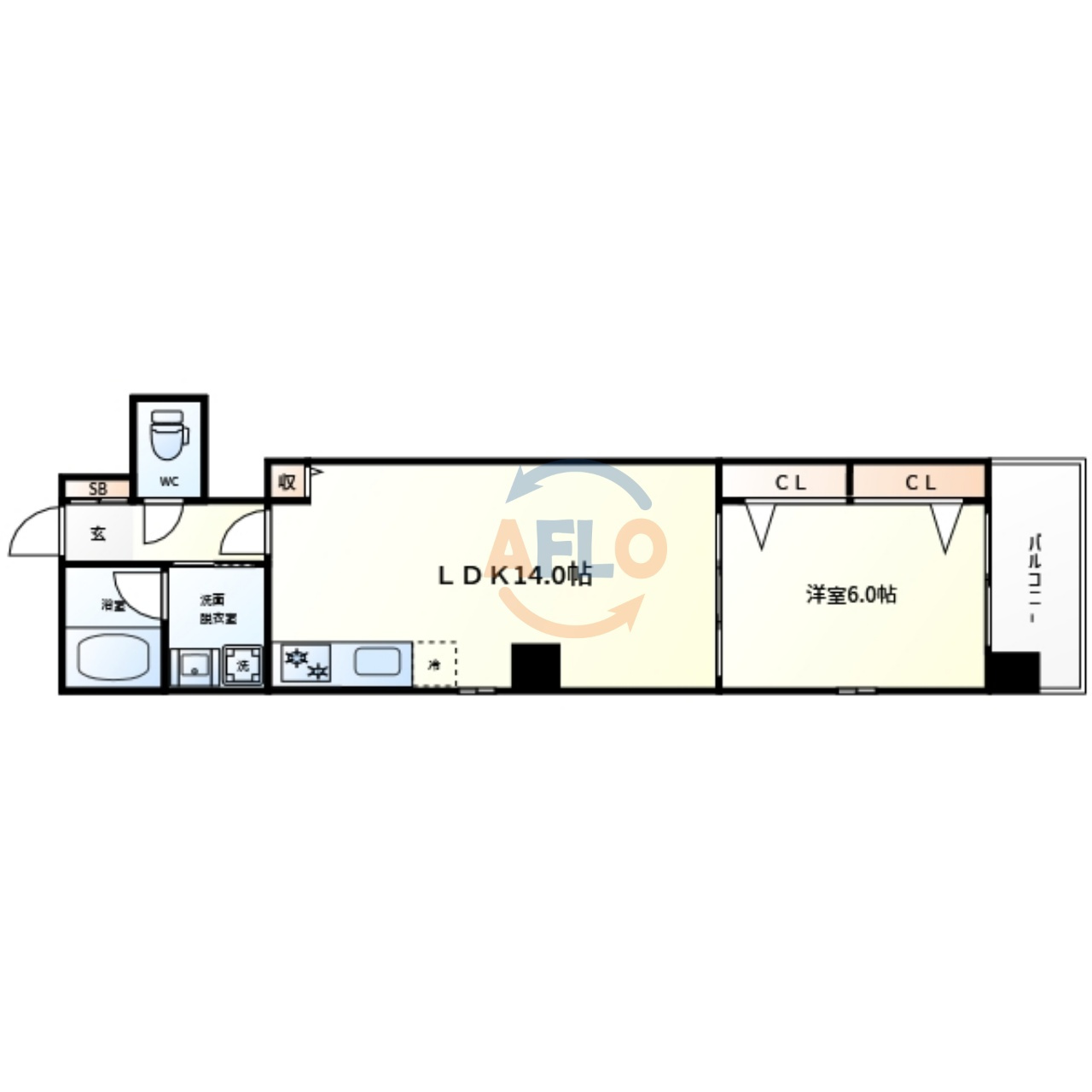 Broad阿倍野阪南町Residenceの間取り|Broad阿倍野阪南町Residence　