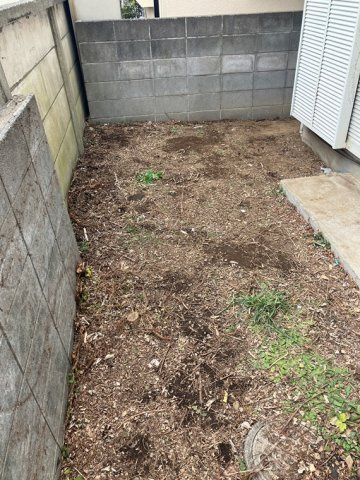 東戸倉戸建の庭