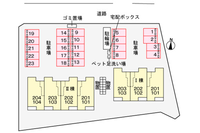 【区画図】 | ヒカルサ境港外江町ウエストⅡ