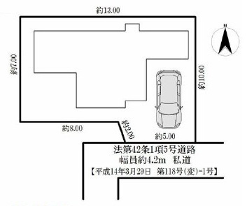 坂戸市八幡中古戸建の区画図