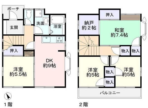貸家深谷邸の間取り