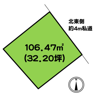 【土地図】 | 毛呂山町前久保南　古家あり売地